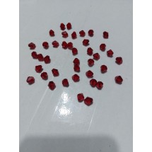 Бусины стеклянные Биконе 8 мм цв. темно-красный, цена за 20 шт